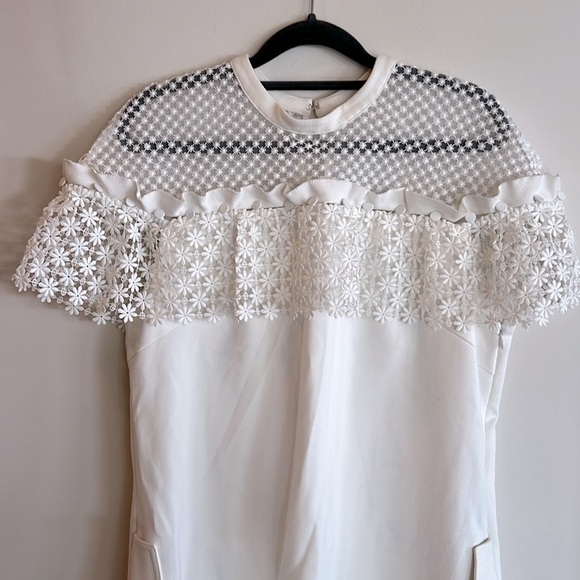 Self-Portrait Mixed Floral Frill Mini Dress - Picture 10 of 16